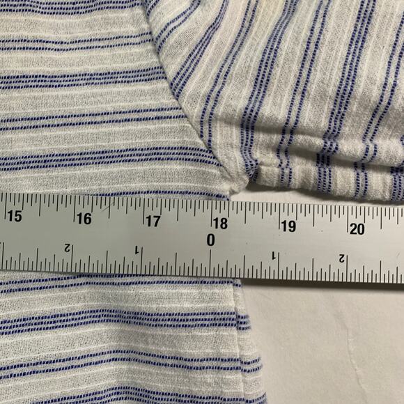 J Crew S Womens Embroidered Striped Tunic Top Dress Breathable 100% Cotton - Picture 6 of 8